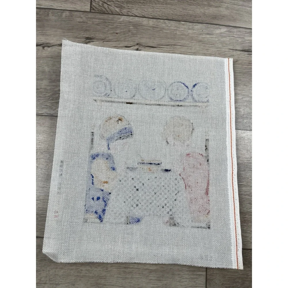 LEE Hand Painted Needlepoint Canvas Give Thanks Dinner Time Praying Girls 18ct